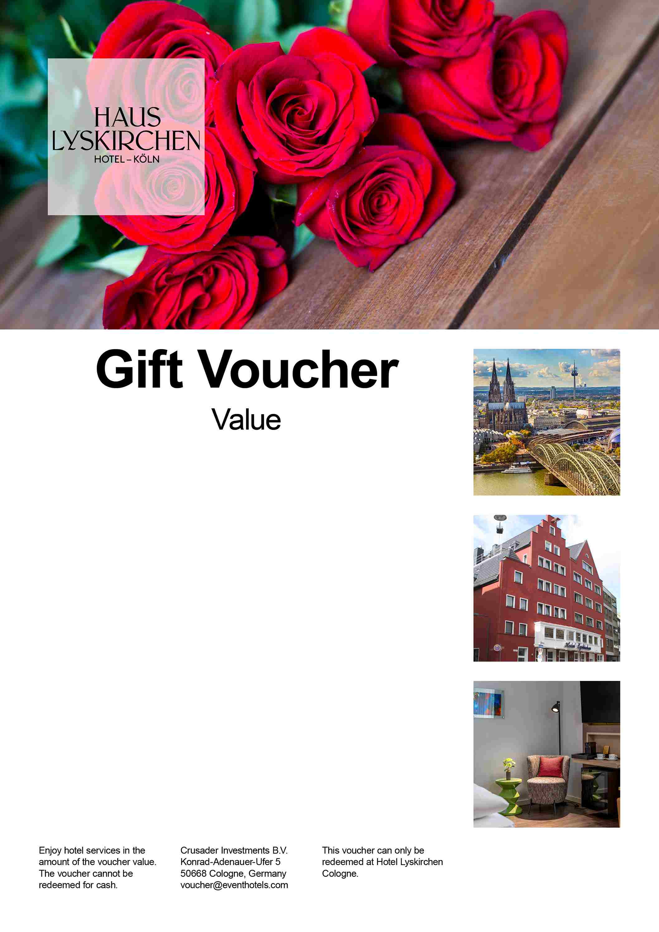Vouchers Gift Voucher Hotel Lyskirchen