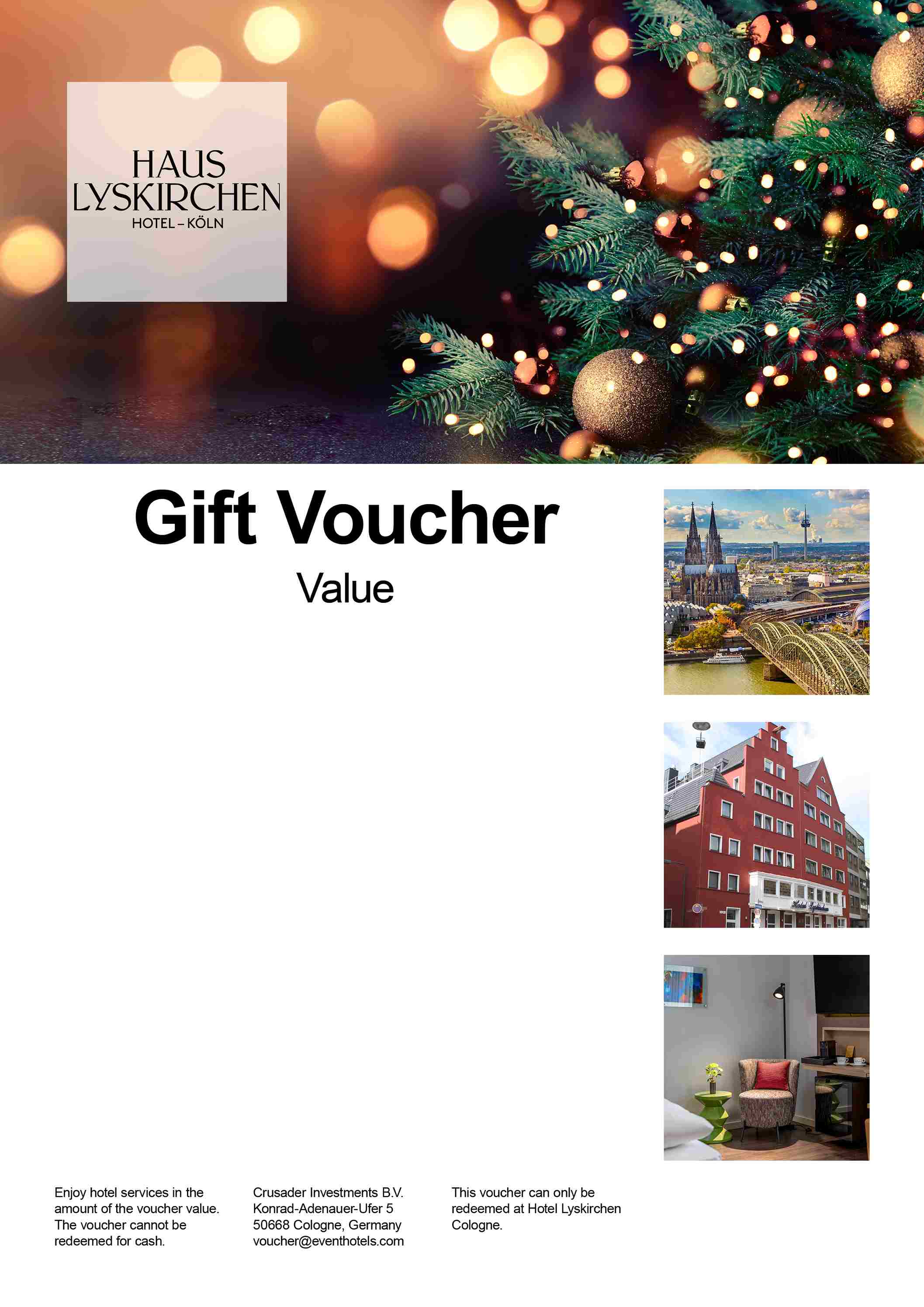 Vouchers Gift Voucher Hotel Lyskirchen